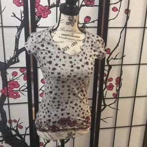Dream Out Loud Selena Gomez Grey with flowers Size M